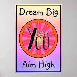 Poster O Único Limite É A Cotação Positiva Do Texto Perso