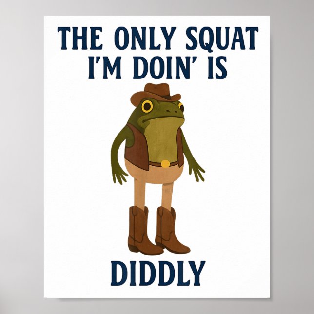 Poster O Único Quadrado Que Eu Estou Fazendo É Engraçado  (Frente)