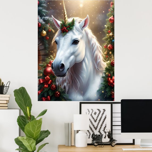 Poster “O Unicórnio de Noel” (Escritório em casa)