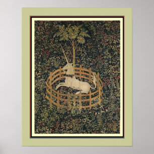 Poster "O unicórnio no captiveiro" CA 1495-1505