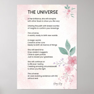 Poster O Universo - Aumentando o Poema de Empoderamento