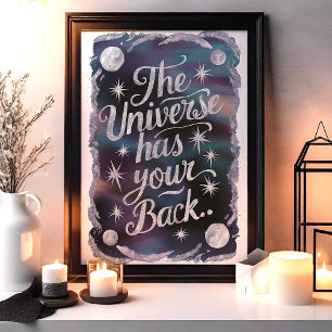 Poster O Universo Está ao Seu Lado Arte Cósmica para Pare