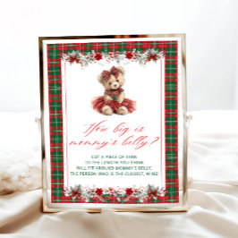 Poster O Urso de Teddy de Natal Como Grande é A Carinha d