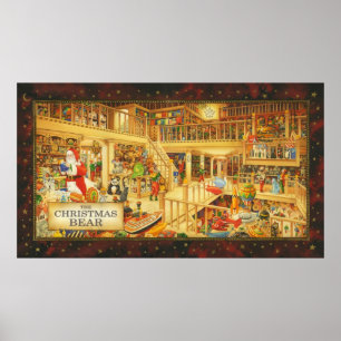 Poster O Urso Natal Santa Claus Brinquedo