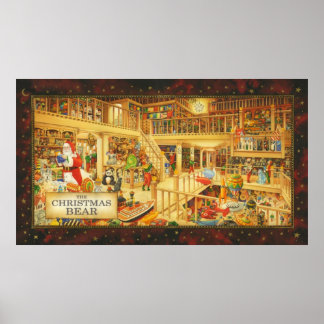 Poster O Urso Natal Santa Claus Brinquedo