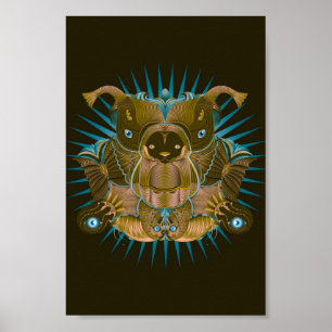Póster O urso poderoso e seus spiritanimals do ajudante