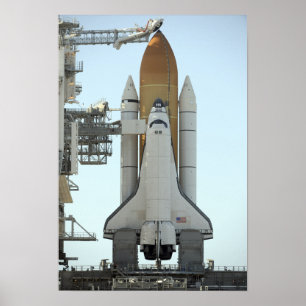 Póster O vaivém espacial Atlantis senta-se na plataforma