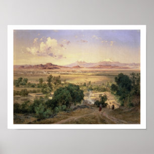 Poster O vale de México do baixo Ridge de Tacubay