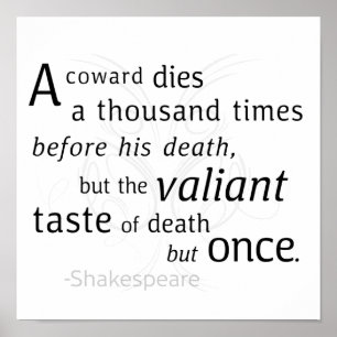 Poster O Valiant morre, mas uma vez Shakespeare