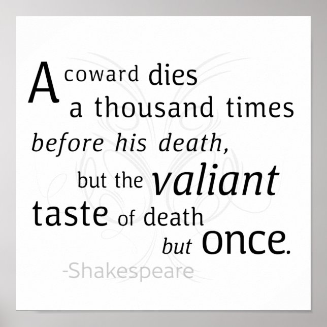 Poster O Valiant morre, mas uma vez Shakespeare (Frente)