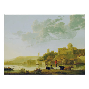 Póster O Valkhof em Nijmegen por Aelbert Cuyp