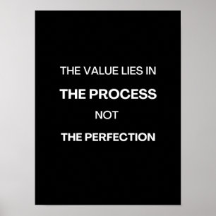 Poster O valor está no processo - Poste motivacional