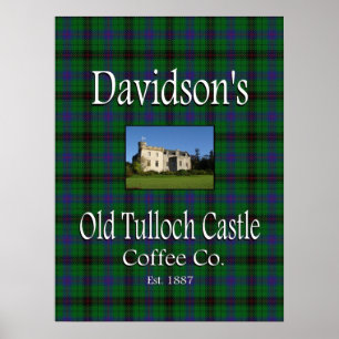 Poster O velho castelo de Tulloch de Davidson Coffee Co. 