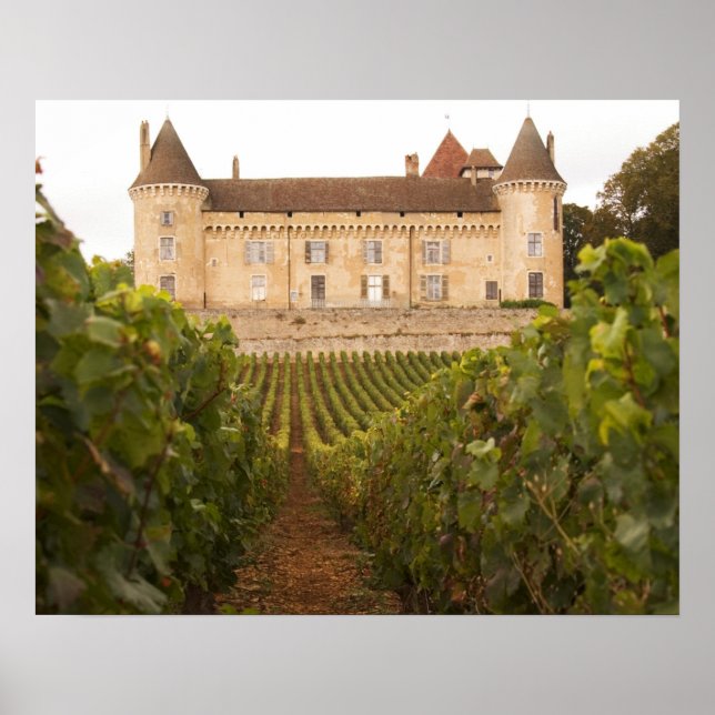 Poster O velho castelo medieval Chateau de Rully na Cote (Frente)