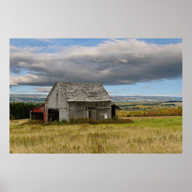 Póster O velho celeiro de um campo (Frente)