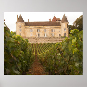 Poster O velho Chateau de Rully medieval do Cote