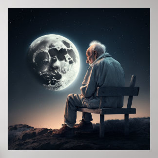 Poster O velho que sente solitário-3