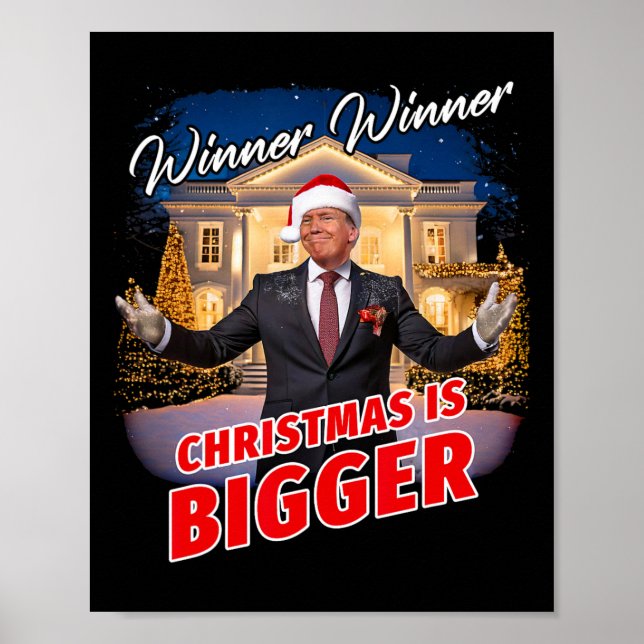 Poster O vencedor do Natal é maior - Presidente Trum (Frente)