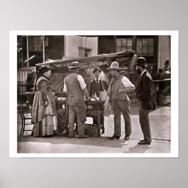Poster O Vendedor de Marisco, de Street Life in Lond (Frente)