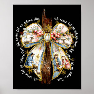 Poster Ó Venha Vamos Adorá-Lo Natal Jesus Cristão