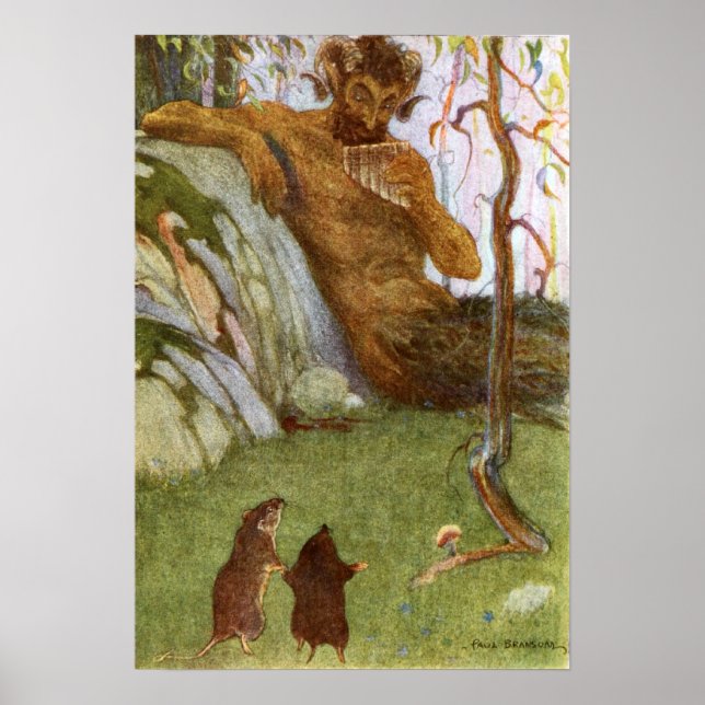 Póster O Vento na Ilustração Original dos Willows (Frente)