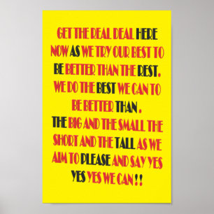 Poster O verdadeiro negócio é que aqui é arte do tipo 