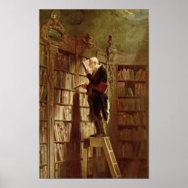 Poster O verme-livro de Carl Spitzweg Vintage Art