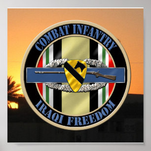Poster ø VETERANO da infantaria OIF da divisão da