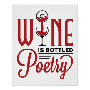 Póster O vinho é poesia engarrafada