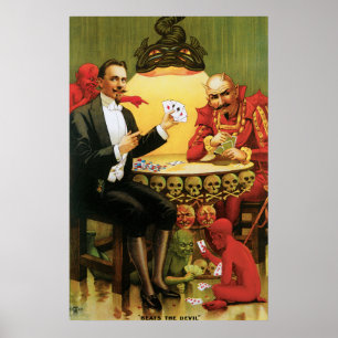 Póster O vintage Alexander Fredrik "bate o diabo "