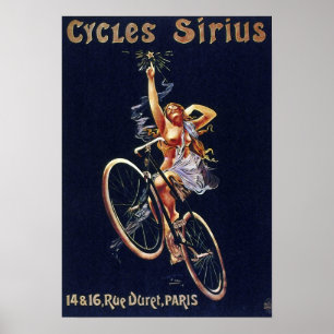 Poster O vintage da propaganda da bicicleta dá um ciclo