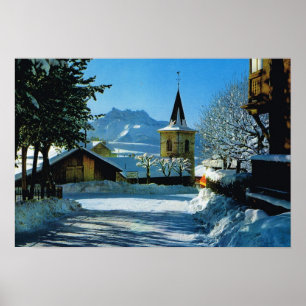Póster O vintage France, france, Leysin, amolga du Midi