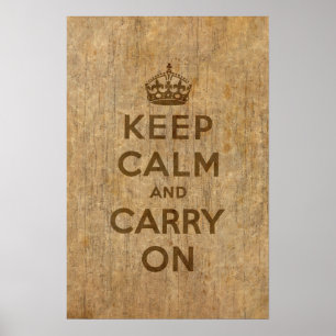 Poster O vintage mantem a calma e continua