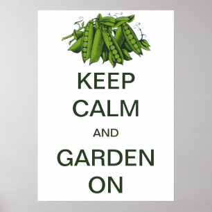 Poster O vintage mantem a calma e o jardim em ervilhas