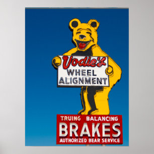 Poster O VintageNeon gigante de Vodie assina dentro o