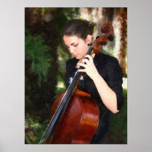 Póster "O violoncelista "