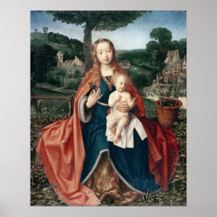 Poster O Virgin e a criança em uma paisagem