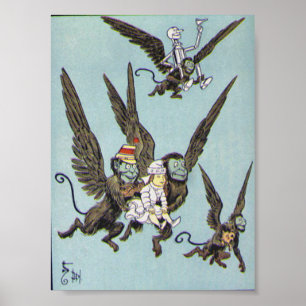 Poster O vôo Monkeys a cor