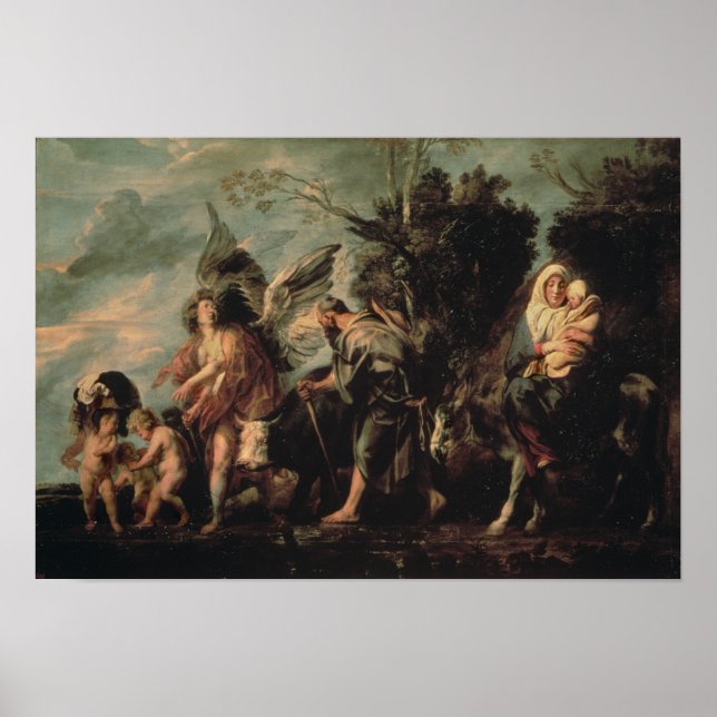 Póster O voo para o Egito, século XVII (Frente)