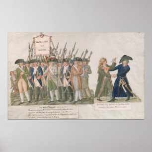 Póster O voto francês 'vive por muito tempo liberdade ou