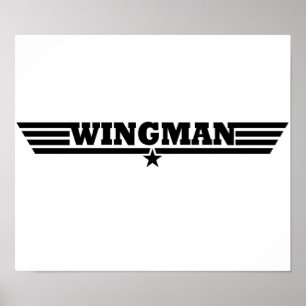 Póster O Wingman voa o logotipo