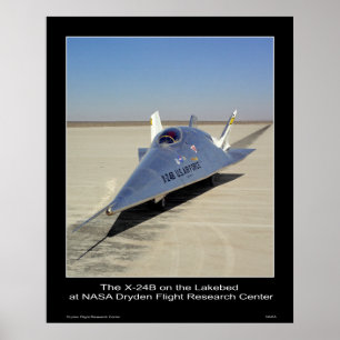 Póster O X-24B no Lakebed no centro da NASA Dryden
