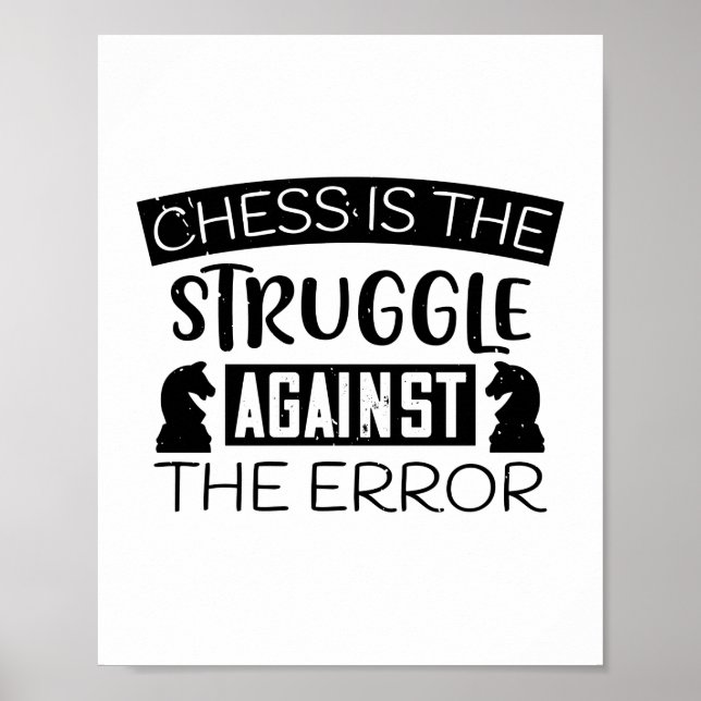 Poster O Xadrez É A Luta Contra O Erro (Frente)