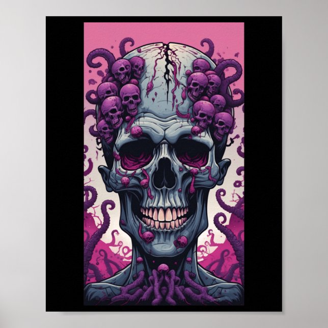 Poster O Zombie Tem Cérebro Cobrando Sua Cabeça (Frente)