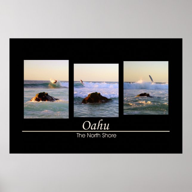 Póster Oahu - A Costa Norte - Surfe (Frente)