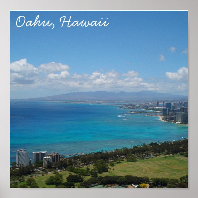 Póster Oahu, Havaí (Frente)