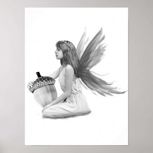 Póster Oak Tree Fairy com Acorn (Frente)