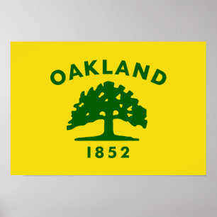 Póster Oakland, California Flag