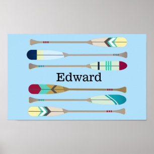 Poster Oars estilo Vintage
