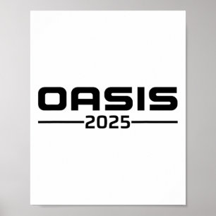Poster Oásis 2025 Férias Califórnia Ca Vintage Retro Pres